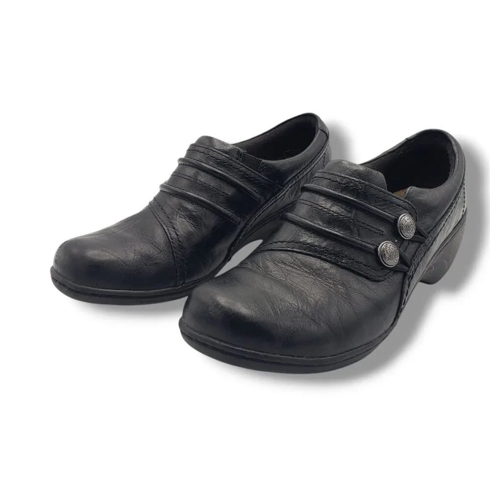 Clarks Collection Channing Haley Loafer Womens 8‎ Black Leather Slip On
